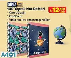 GIPTA 100 YAPRAK NOT DEFTERİ